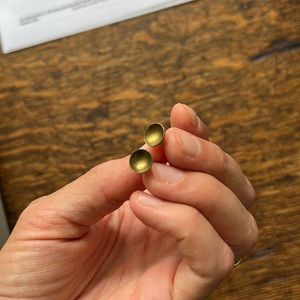 Brass concave dome studs by Another Feather